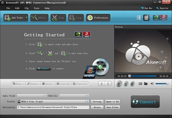 AiseesoftAVIMPEGConverter,视频转换.